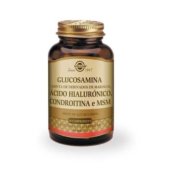 Solgar Triple Jakost Glukozamin Chondroitin MSM, 60 Tablete - spodbuja zdrave sklepe, podpira udobno gibanje - Shellfish Free - Gluten Free, Dairy Free - 30 Serving