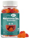 Maxi Health 1mg Melatonin Gumies – Otroci Melatonin Žvečilni žvečilni izdelki z naravno češnjo in pomarančno aromo – odrasli in Baby Sleep dodatek za podporo nemirnih noči (60 Count)