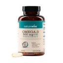 NatureWise Omega 3 Ribje olje - 500 mg na tableto - EPA & DHA - Imunska podpora, zdravje možganov in optimalna Wellness - Gluten in soja prosta, Non-GMO - 90 Softgels[3-mesečna zaloga]