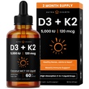 NutraChamps Vitamin D3 K2 Kapljice, Tekoči vitamin D3 5000 i.e. & K2 D3 z MK7, Kapljice vitamina D za otroke, kosti, zdravje srca in imunskega sistema, tekoči vitamin D v MCT olju za boljšo absorpcijo
