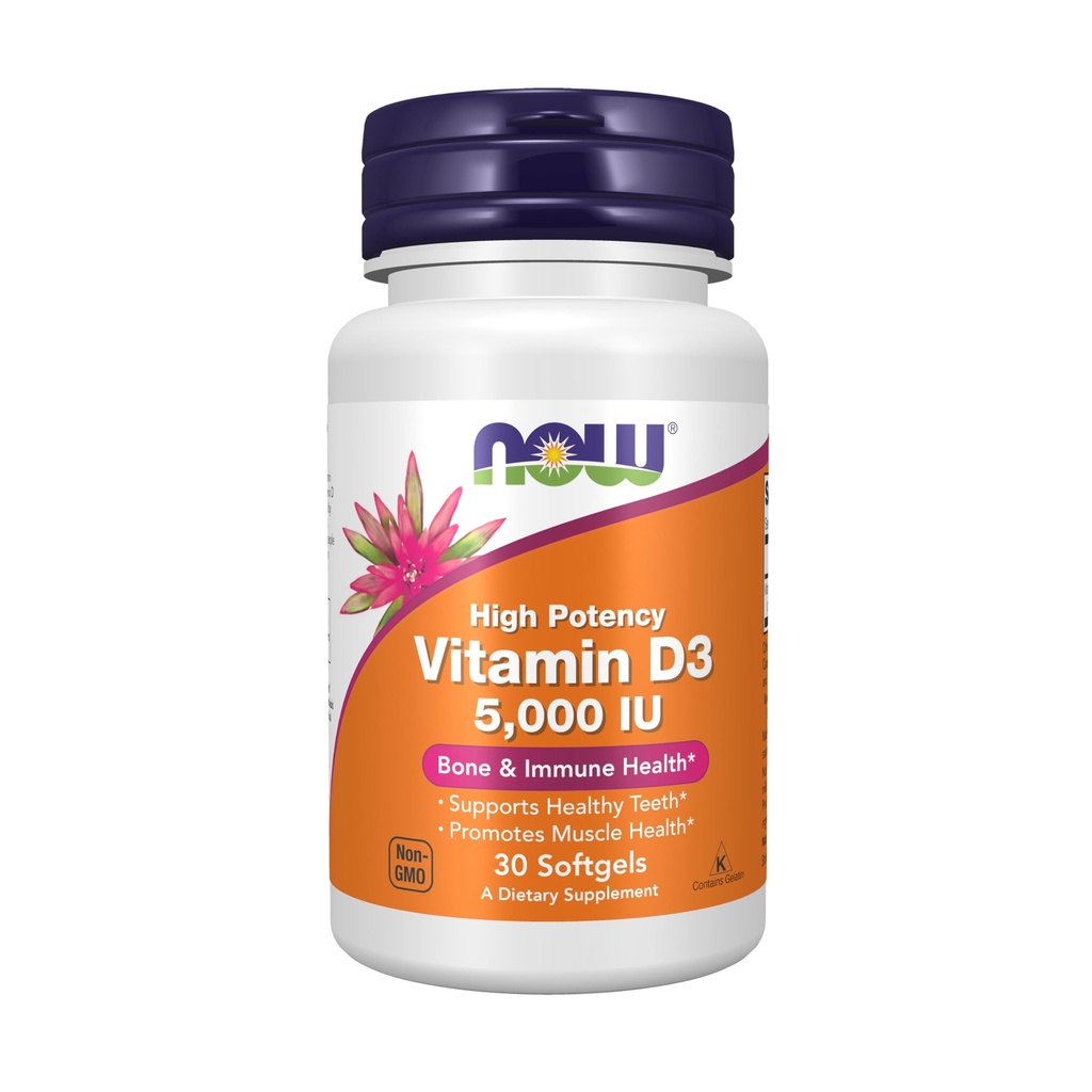 Zdaj dopolnila, vitamin D3 5000 i.e., visoka jakost, strukturna podpora*, 30 softgels