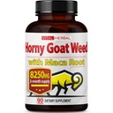 Kapsule vitalnega zeliščnega roga kozel za največjo moč z Maca Root Tribulus Ashwagandha Tongkat Ali Panax ginseng za moške ženske, povečanje energije (90 število (Pack od 1))