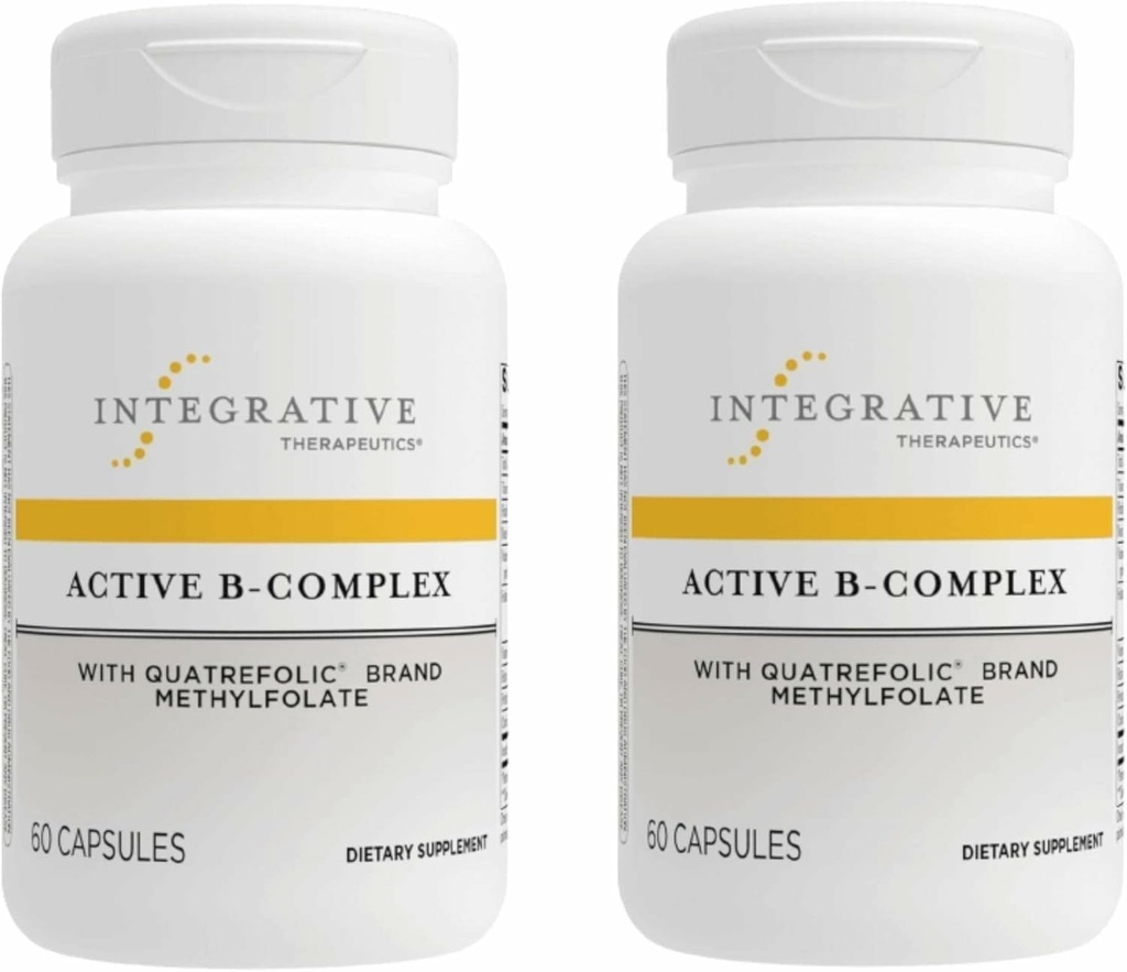 Integrativne terapije Aktivni B-kompleks -celularna energija in zdravje srca podpora z vitamini B2, B6 & B12* - Podpira živčni in imunski sistem - brez mleka in glutena - 120 kapsul