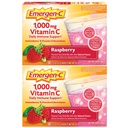 Emergen-C 1000mg Vitamin C Powder, z antioksidanti, B Vitamini in elektroliti, Vitamin C Dodatki za imuno podporo, Kofein brez pijače Mix, Raspberry Flavor - 60 Count/2 Mesec dobave