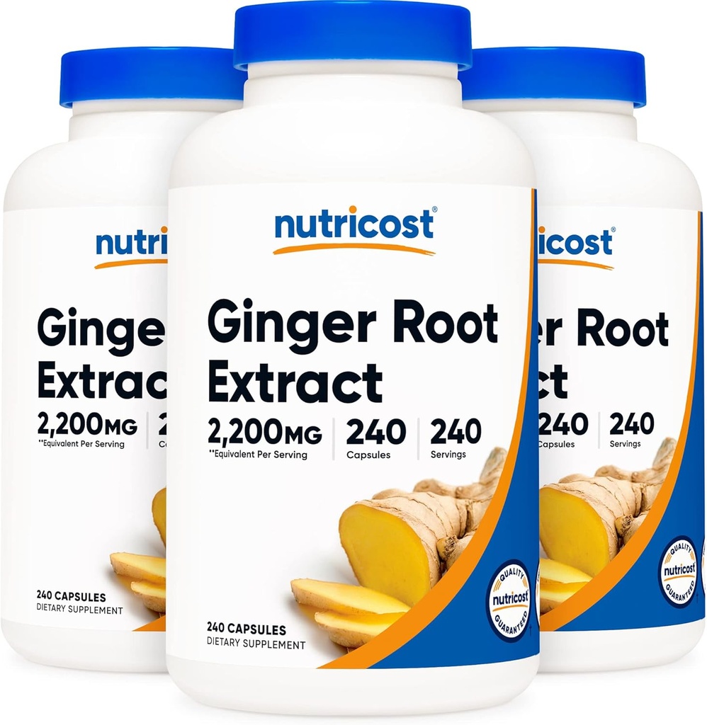 Nutricost Ginger Root Extract 550mg, 240 Kapsula (3 steklenice)
