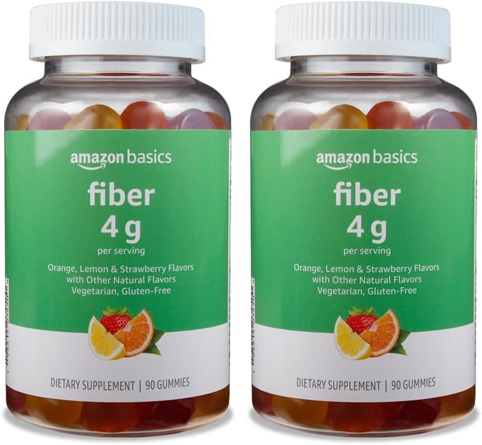 Osnove (prej Solimo Fiber 4g Gummy - Prebavno zdravje, Podpira Rednost, Orange, Lemon & Jagoda, 90 Gummies (2 na serviranje) (Pack z 2)