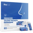FireAnt 120 Saline Packets Sinus Rinse, 120 Premixed Neti Pot Salt Packets for Nasal Rinse, All Natural, Pharmaceutical Grade, and PH Balanced - 120 Count
