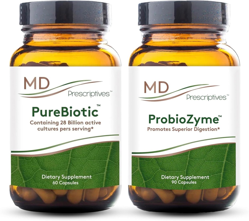 Predpisi za MD PureBiotic in ProbioZyme Bundle - Prebavne in Gut Health Supplement - 60 kapsul/90 kapsul