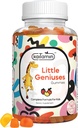 Otroci Multivitaminski Gumiji Mali Geniji : Vitamini C, D3, Cink, Folat, za imuniteto, Inteligenca, Fokus, in rast. Veganska, ne-GMO, organska, brez glutena 90 Gummies 3 mesecev dobave