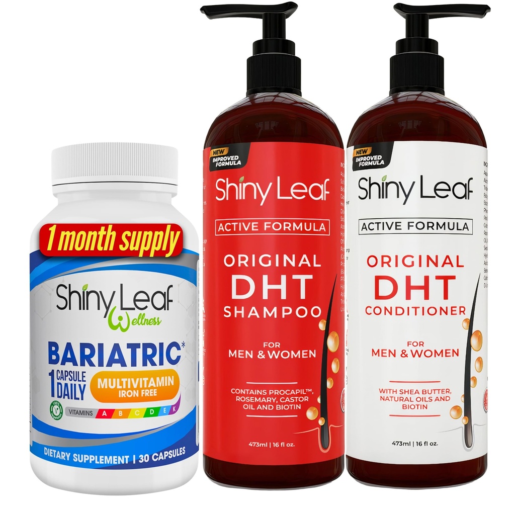 Bariatrični multivitamin Iron-free in DHT bloker šampon in balzam, izpadanje las šampon in balzam za ženske in moške