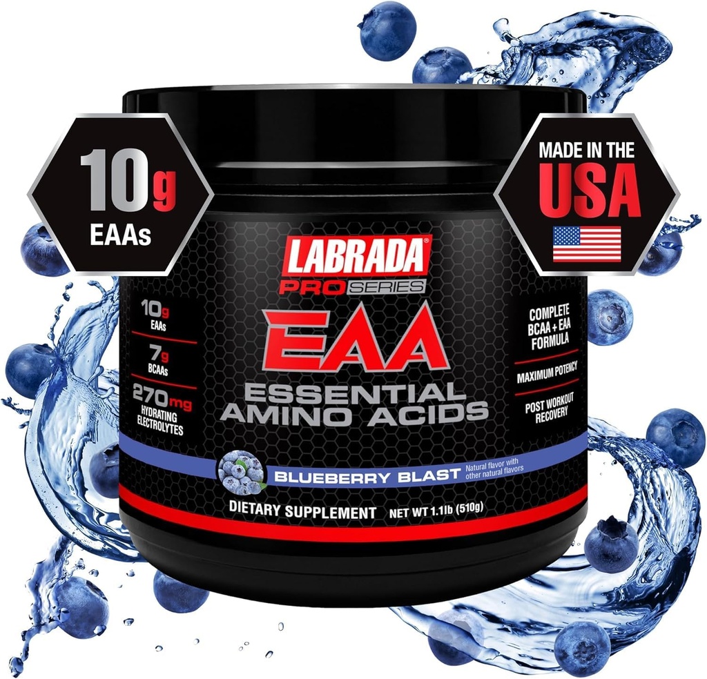 Pro serija EAA maksimalna jakost popolna hidracijska formula esencialnih aminokislin z 10g EAAS 7g BCAAs & 270mg Hydrating Elecrolytes Recovery and Performance (Blueberry Blast)