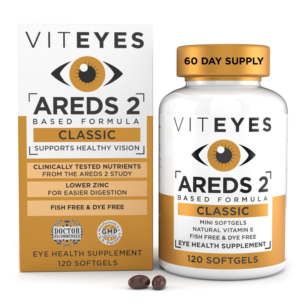 VITEYES® AREDS 2 softgels, 120 Štetje - Enkratni dnevni odmerek Eye Vitamin