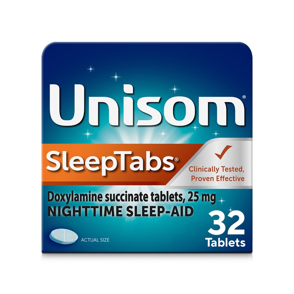 Unisom SleepTabs, Nighttime Sleep-aid, Doxylamine Succinate, 32 Tablets