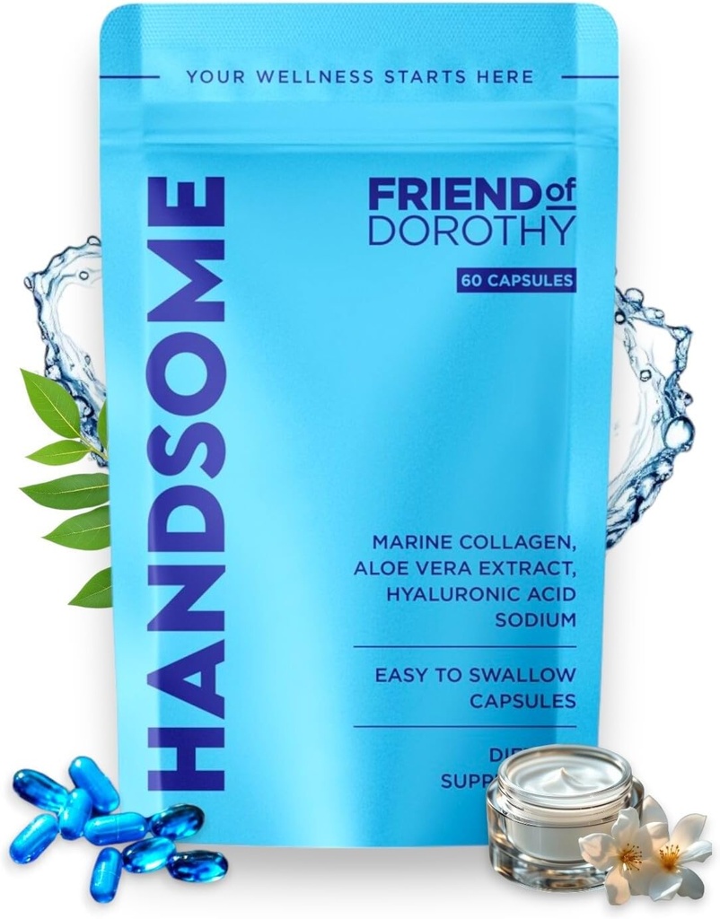 Lepe, Marine Collagen tablete Okrepljene z Aloe Vera, hidroliziran kolagen dopolnila za moške, 60 kapsul na vrečko