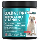 Quercetin za pse z bromelainom in vitaminom C - alergija in srbečica, imuno-vnetljiva podpora - 120 žvečljivih tablet Made in USA