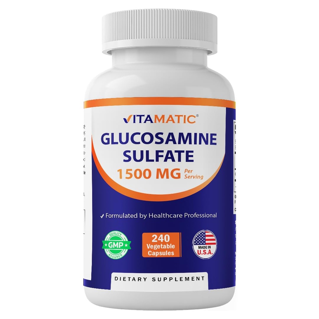 Vitamatski dodatek glukozamina sulfat, 1500 mg, 120 Servingov, 240 kapsul
