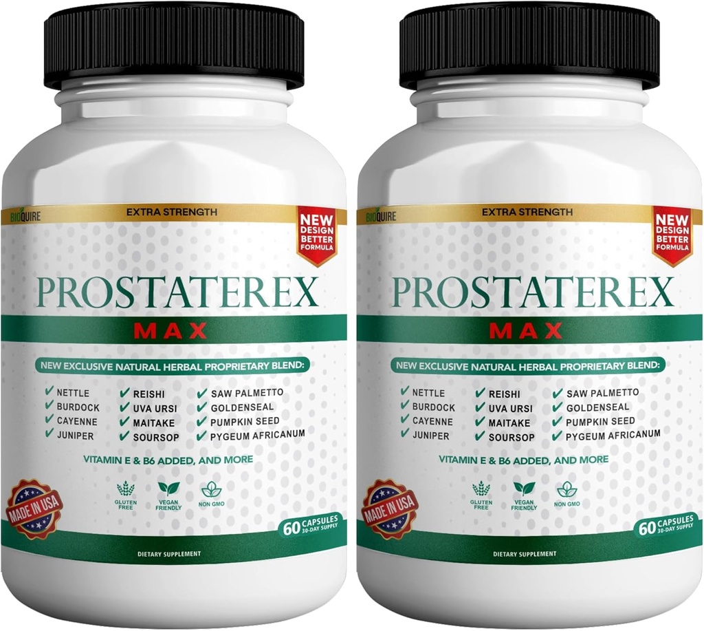 ProstateRex Max Extra Strength Prostata Health Support Supplement, Saw Palmetto, Vegan, Non-GMO, Gluten-free – 120 kapsul (2)