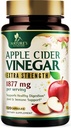 Kapsule jabolčnega kisa 1877mg - Dodatna moč Detox & čiščenje z vitaminom D & cink - Premium ACV tablete s skupno naravno prebavo in imuno podporo - Vegetarijanski dodatek - 120 kapsul
