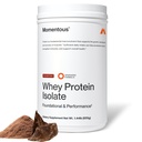 Momentni esencialni beljakovinski koncentrat sirotke v prahu - 20 g sirotkini izolatni proteini - NSF Certified for Sport - Gluten-free - 24 Služabnikov za vsakodnevno uporabo - čokolada - paket maj Vary