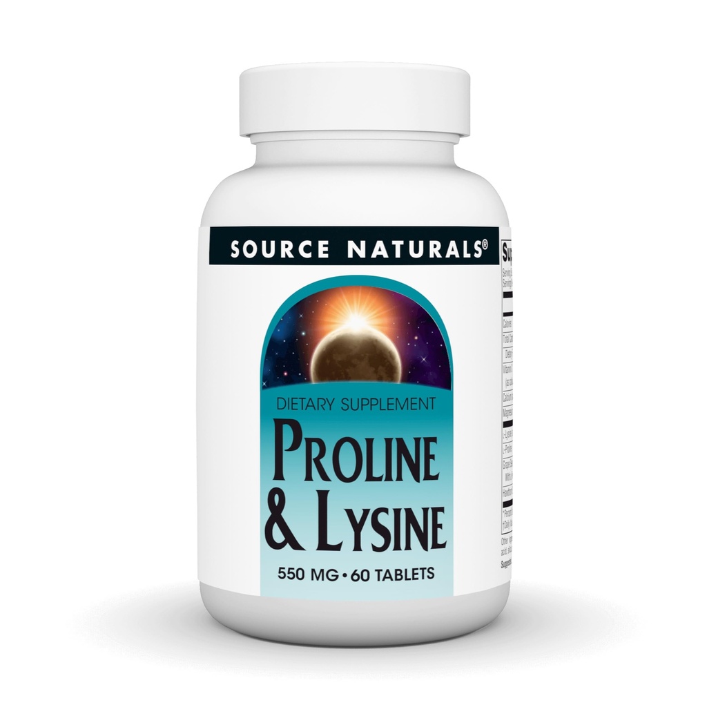 Vir Naturals L- Proline & L-Lysine, 550mg - 60 tablet
