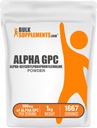 BulkSupplements.com Alpha GPC Powder - Choline Supplements, Alpha GPC 300mg - Unflavored & Gluten Free, 600mg na Serving, 1kg (2,2 lbs) (Pack of 1)