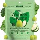Rastlinski ljudje WonderGreens Veggie Gummies Super Greens s probiotiki Multivitaminska podpora Gummy za dobro počutje, energijo, Imunski in Gut Health, Zelena Apple Flavor (60 Count)