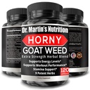 Super moč 1590mg Horny Kozel 120 Kapsule z Maca Arginin & ginseng - Seveda povečati vaše zdravje, vadba zmogljivosti, vzdržljivost in energija, Skupno zdravje za moške in ženske (120C)
