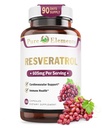 Resveratrol 1450mg Extra Strength Formula za spodbujanje boljše kože in imunitete z izvlečkom zelenega čaja, izvleček semena, izvleček rdečega vina in drugo 90 dni dobave