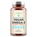AMANDEAN Vegan Omega 3 Dodatek. Premium Fish Oil Alternative. Algae DHA & EPA. Carragenan Free Softgels. Algal Essential Maščobne kisline. Rastlinsko srce, možgani, oči, koža, imunski sistem (60ct)