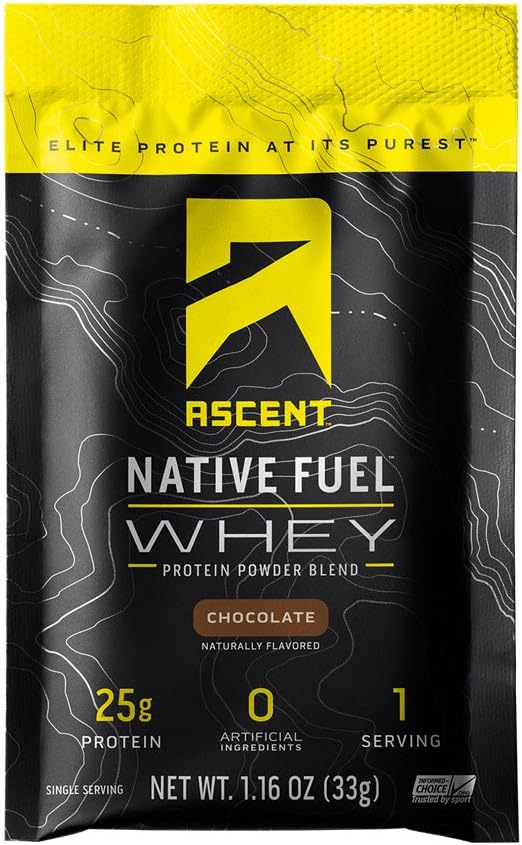 Vzpon Native Fuel Whey Protein v prahu - Čokolada - 15 enodelnih servirnih paketov