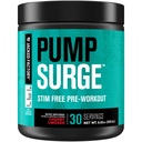 Jacked Factory Pumpsurge Caffeine Free Pred treningom za moške in ženske - Nootropic Booster & Stim Free Pre Workout - Intenzivno črpalke, okrepljeno fokus - 30 Serving, Cherry Limeade