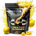 Kreatin monohidrat Gumi - mišična rast, zmogljivost, vzdržljivost - 5 Gram kreatin na strežbo - Vegan, Non-GMO, Gluten-free, Made in USA - 90ct - Lemon Flavor