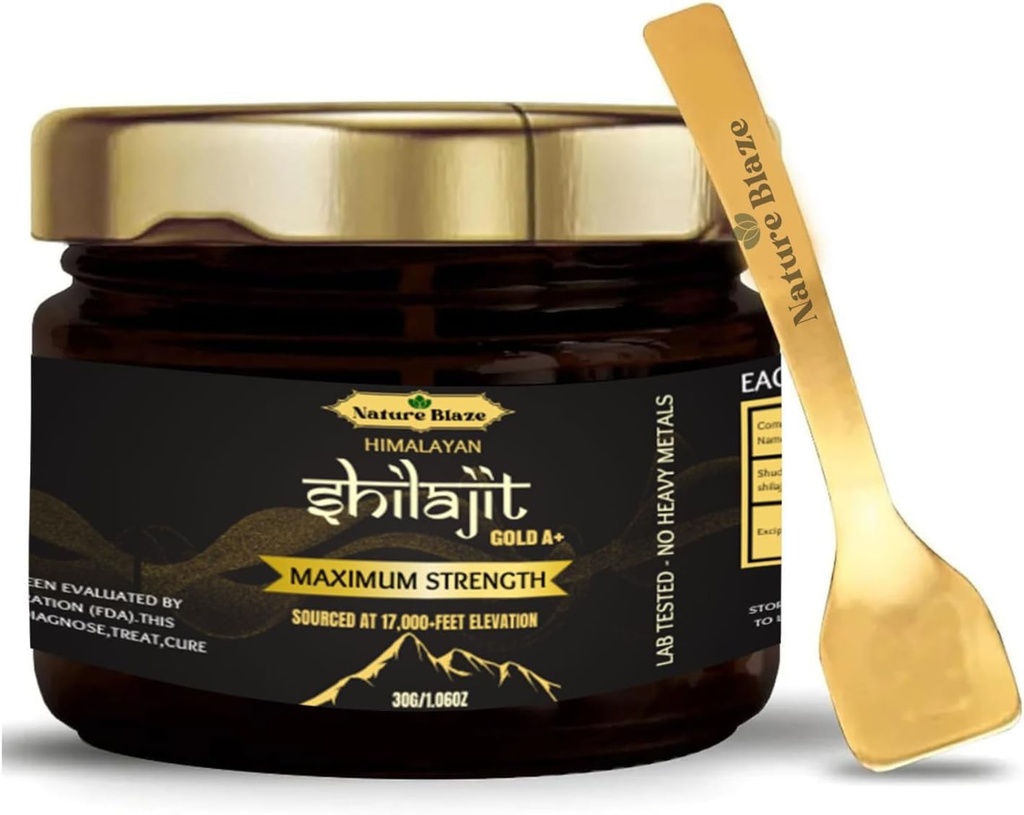 Čisti naravni himalajski shilajit Resin za moške in ženske za energetsko okrepitev in imuno podporo (30Gm/1.0 Ounce)
