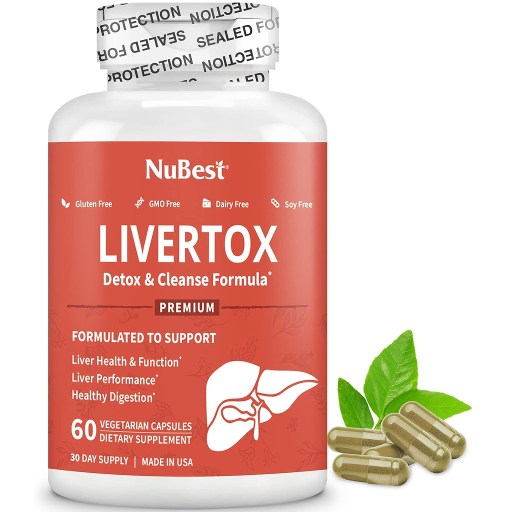 LiverTox - Advanced Jetra Detox & Cleanse Formula - Zeliščna jetrna podpora z mlekom Thistle, Kurkurja, Artichoke, Dandelion, Beet & Cink pomaga Jetrni funkciji in prebava 