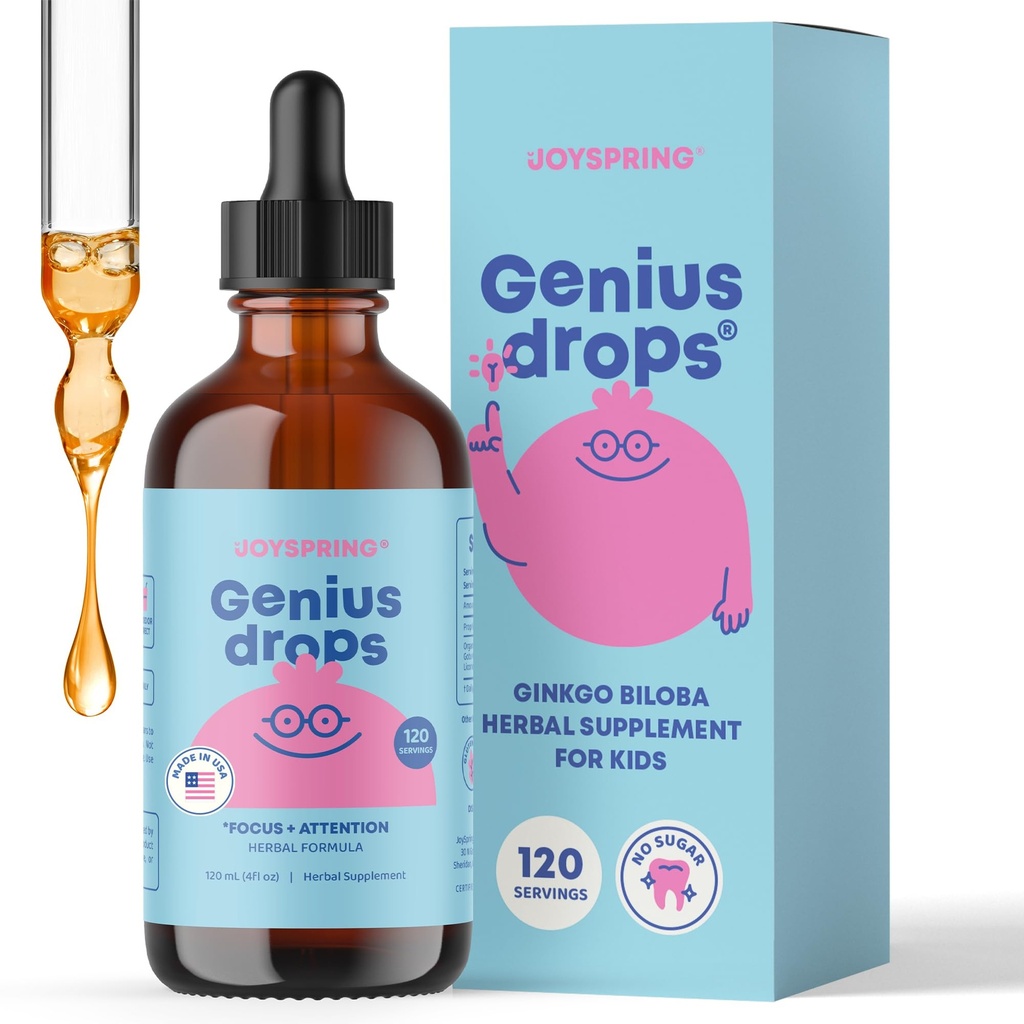 JoySpring Genius kapljice - Organski fokus kapljice za otroke 