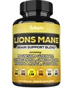 Lions Mane Dodatne kapsule z magnezijem z Ashwagandha Root, Ginkgo Biloba, Rhodiola Rosea in Gotu Kola - 210 Veganske kapsule - podpora zdravje možganov, Pozitivna Mood in proizvodnja energije