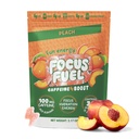 FocusFuel Energy Chews – Peach Flavor (15 Servings) – 100mg Kofein + Alpha GPC+ L-teanin + B12, Magnezij – Gladko ostrenje in energija – Brez Crash ali Jitters