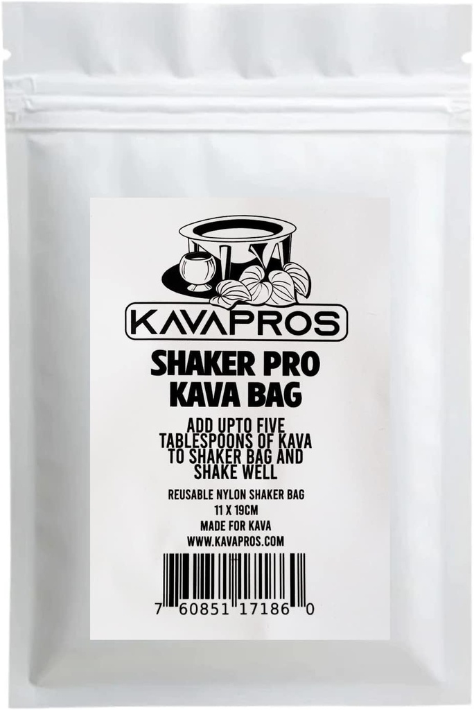 Kava Pros Shaker Pro Bag za večkratno uporabo Kava-Kava Shake & Drink Food Grage Nylon 11 x19CM