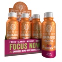 BrainJuice Active Focus & Energy Drink Shots, Podpira vzdržljivost, Recovery & Clarity, Non-GMO, Gluten Free, Nootropics, Alpha GPC, B Vitamini in organski zeleni čaj, Granatni Acai, 2,5 fl oz, 12 Pack