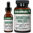 NutraMedix Energy Support Bundle - Vključuje adrenalne energetske podpore Tekočih kapljic in magnezijevega malata Kapsule za energijo in atletsko podporo - Brez kofeina - 2-piece dodatek Set