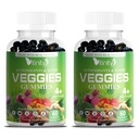 VITINITY Veggies Dopolnilo-Made z Real Super Veggies Okusne Gummies(120 Chews),30 Veggies,Herbs,Fruit in Zelenjava dopolnilo,Non-GMO,pektin-Based,Gluten-free,No več tablete (60 dan)