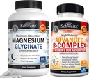BioSchwartz Visoka absorpcija Magnezij Glicinat 500 mg Kapsule (2 mesec oskrbe) Plus Vitamin B Kompleks z vitaminom C (2 mesec oskrbe)
