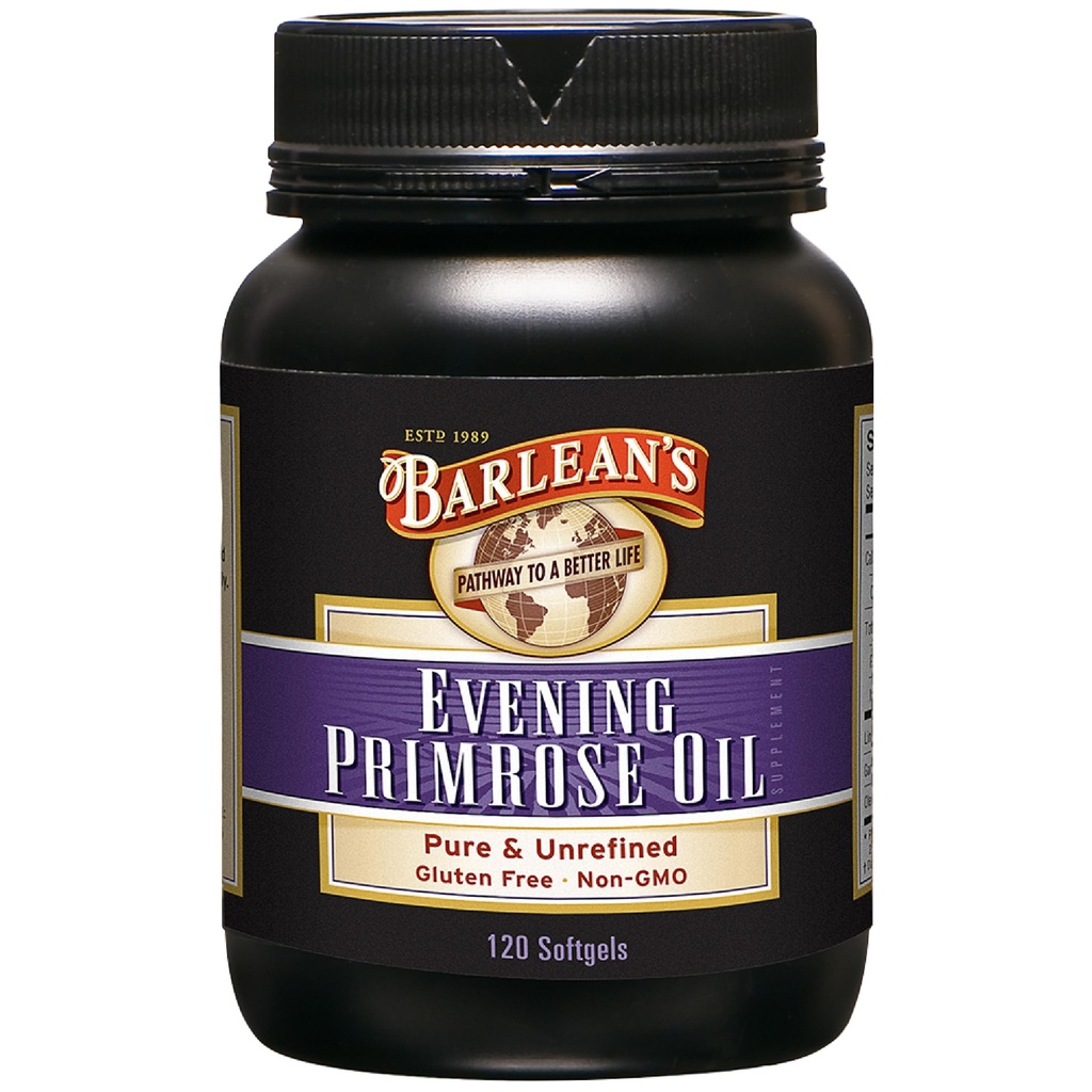 Barlean's Evening Primrose Oil Kapsule, GLA dodatek za moške in ženske, Zdrava koža, Imunska podpora in moč kosti 1300mg Softgels, 120 Število