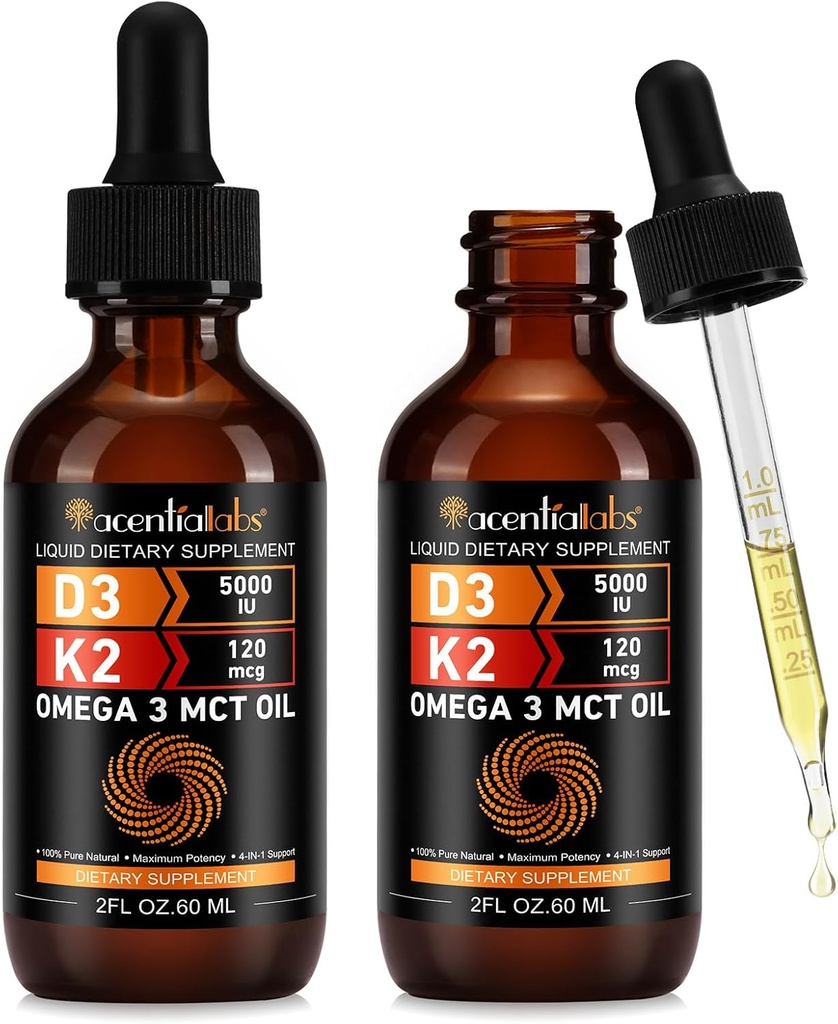 Tekoči vitamin D3 K2,Vitamin D Kapljice,Vitamin D3 K2,Liquid Vitamin D,Vitamin D Tekoči,Organični vitamin D,D3 K2 Vitamin dodatek,Vitamin D3 in K2,D3 K2 Vitamin dodatek(2 pakiranje)