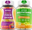 NEVIS paket - ženske in moški 50+ multivitaminski 1 paket in prebiotična fiber 2 paket