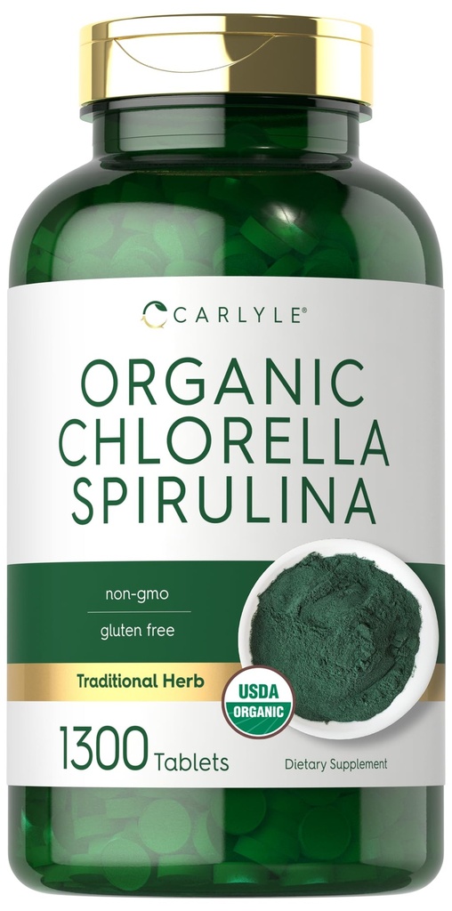 Carlyle Organic Chlorella Spirulina tablete 