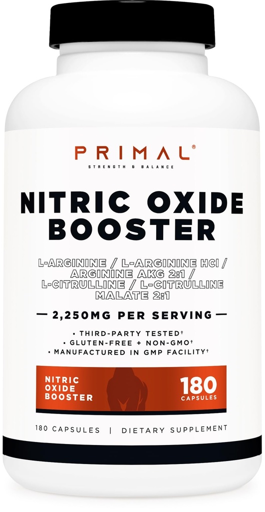 Primarni obnovitveni odmerek dušikovega oksida (2.250 mg na odmerek) (180 kapsul) - 60 odmerkov