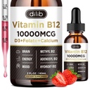 Vitamin B12 Tekoče kapljice Podjezične 10000 μg, Triple B-12 Complex Supplement, Metil & Metilcobalamin Mešanica za ženske in moške, Mood & Energy Booster, Metilirana B 12 za Presnova in zdravstvena podpora