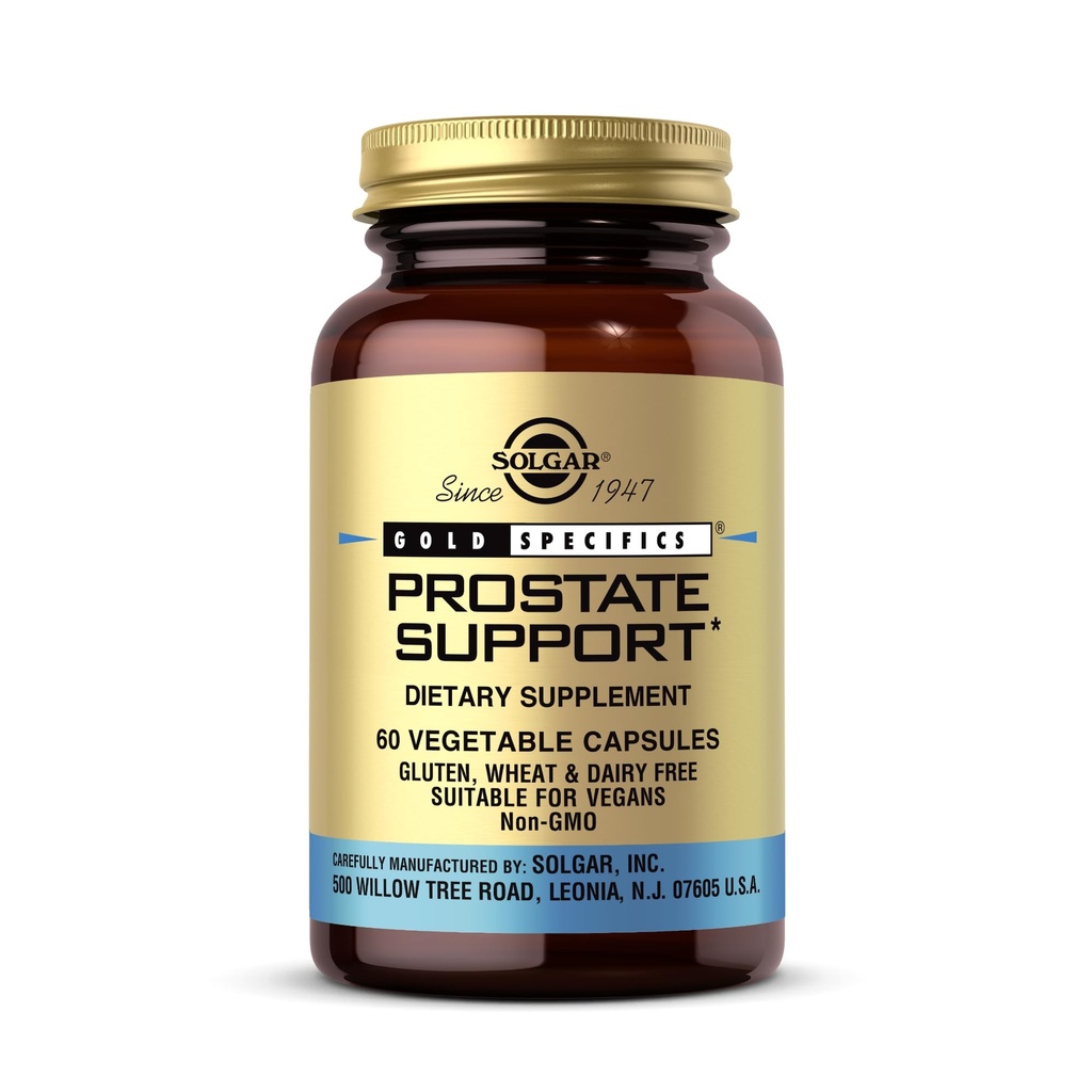 Podpora Solgar Prostata - 60 Zelenjavnih kapsul - Ne-GMO, Vegan, Gluten Free & Dairy Free - 30 Serving