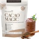 Philosophie Organic Cacao Magic Superfood Mešanica – Rastlinsko-bazen beljakovin v prahu z Raw Cacao, Reishi goba & Maca koren – Nesladka Veganska čokolada dodatek, 32 Servings